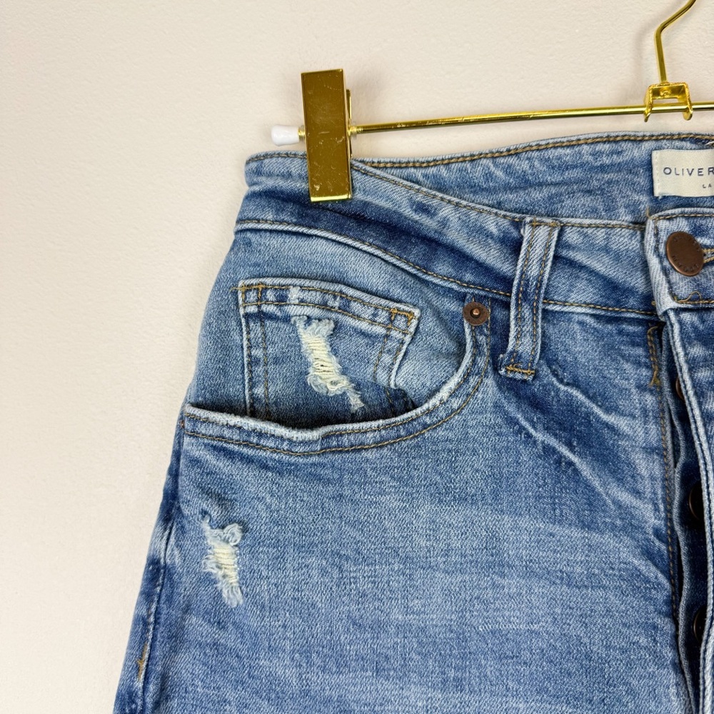 Oliver Logan Mulberry Straight Leg High Rise Relaxed Jeans Size 26 - Picture 9 of 16